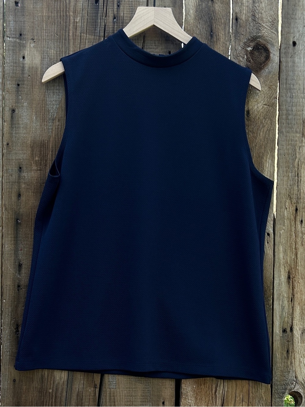 Chico's Travelers Dark Navy Mock Neck Sleeveless Tank